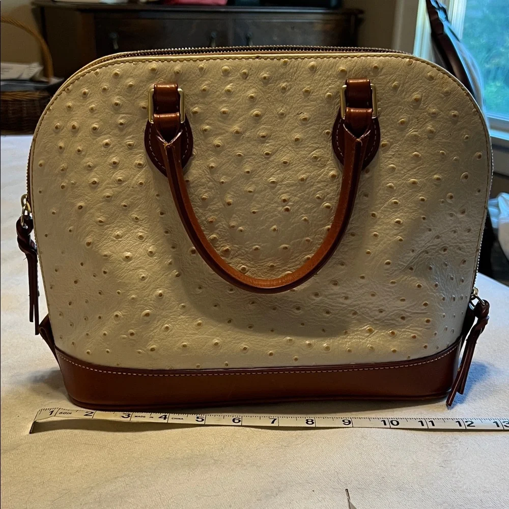 Dooney & Bourke ostrich zip zip satchel - Picture 4 of 10